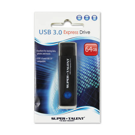 SUPER TALENT 64GB Express ST1-2 USB 3.0 Flash Drive ST3U64S12K